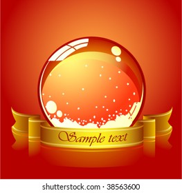 vector of red Christmas globe