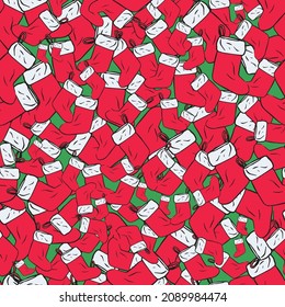 Vector Red Navidad Santa Claus arranca patrón de fondo