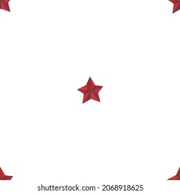 Vector red christmas stars pattern on white background