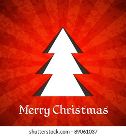 Vector red Christmas striped background