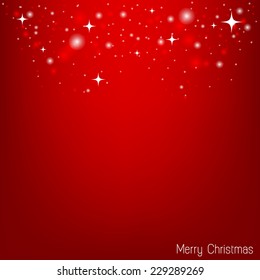Vector red christmas wallpaper. Vector illustration for christmas card.