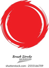 Vector red circle brush strokes jpg