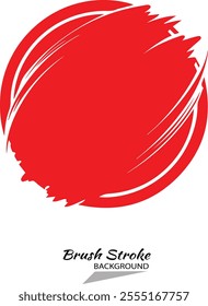 Vector red circle brush strokes  EPS
