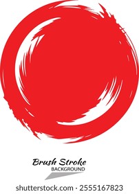 Vector red circle brush strokes  EPS
