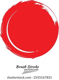 Vector red circle brush strokes  EPS