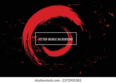 fondo negro de salpicadura de círculo rojo vectorial, salpicaduras de pintura, líneas de pintura, fondo vectorial de salpicadura gruesa