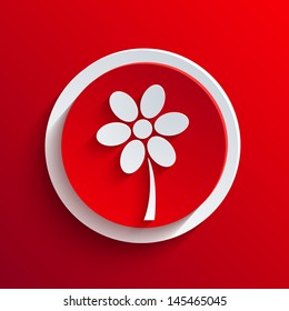 Vector red circle icon. Eps10