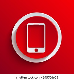 Vector red circle icon. Eps10