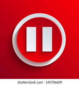 Icono de círculo rojo vector. Eps10