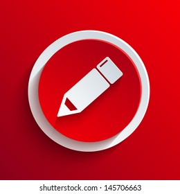 Vector red circle icon. Eps10