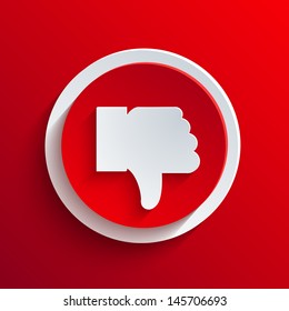 Vector red circle icon. Eps10