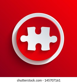 Vector red circle icon. Eps10