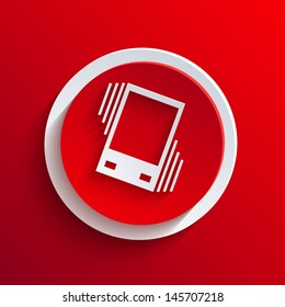 Vector red circle icon. Eps10