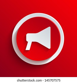 Vector red circle icon. Eps10