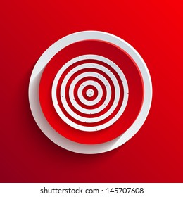 Vector red circle icon. Eps10