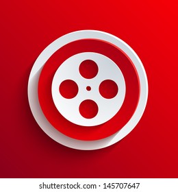 Vector red circle icon. Eps10