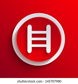 Vector red circle icon. Eps10
