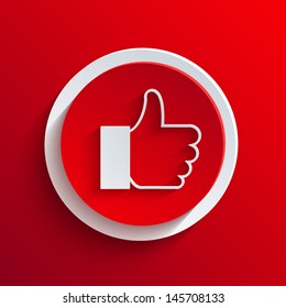 Vector red circle icon. Eps10
