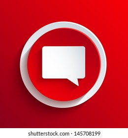Vector red circle icon. Eps10