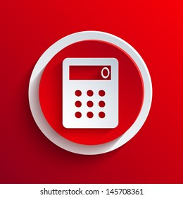 Vector red circle icon. Eps10