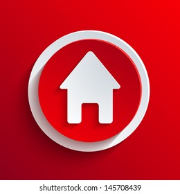 Vector red circle icon. Eps10