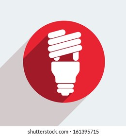 Vector red circle icon  on gray background. Eps10