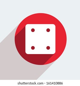 Vector red circle icon  on gray background. Eps10