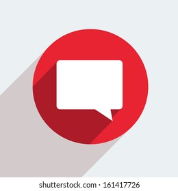Vector red circle icon  on gray background. Eps10