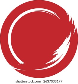 vector red circle-brush strokes EPS