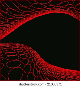 Vector Red Circles Wave