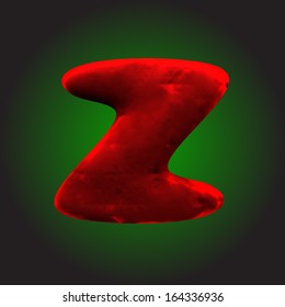 vector red clay figure