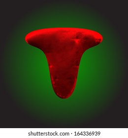 vector red clay figure