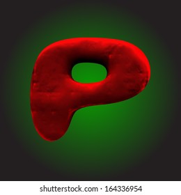 vector red clay figure