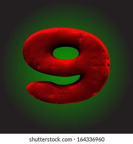 vector red clay figure
