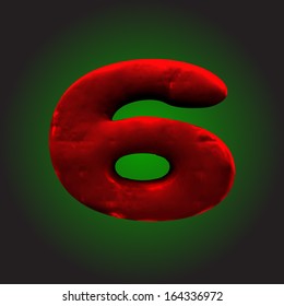 vector red clay figure