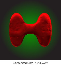 vector red clay figure