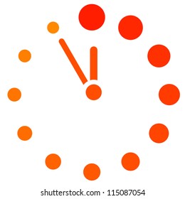 Vector red clock icon