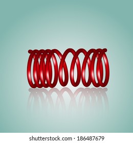 vector red coil