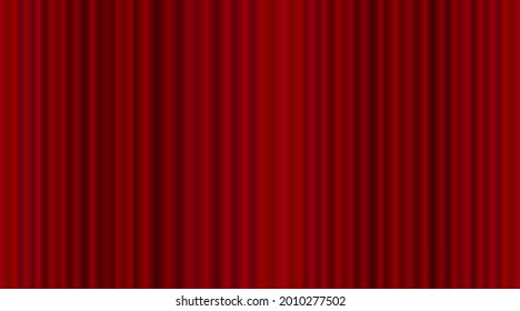 Vector red color curtain background with  abstract stage lights, colorful graphic backdrop, pefomance concept.
