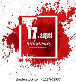 Vector red color Flat design, Illustration of flag. 