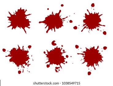 vector red color paint splatter,splatter pack collection,illustration vector design