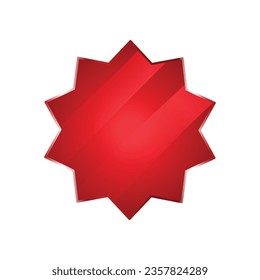 Vector red color of speech bubble shaped banners price tags stickers posters badges