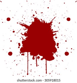 Vector red color splatter.illustration vector