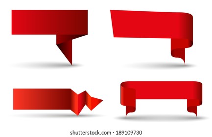 vector red color tags