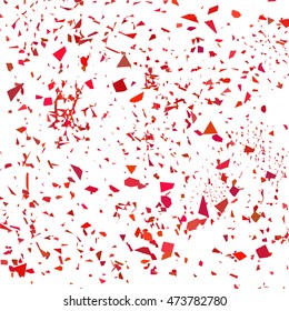 Vector Red Confetti Isolated on White Background. Set of Particles. Red Pattern
