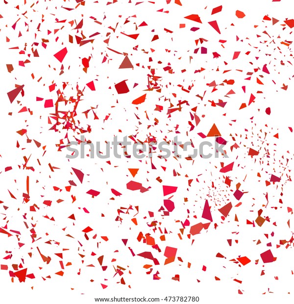 Vector Red Confetti Isolated On White Stock Vector (Royalty Free) 473782780