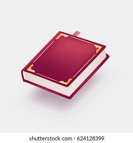 Vector red cover book