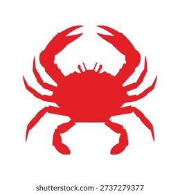 vector red crab isolated on white background