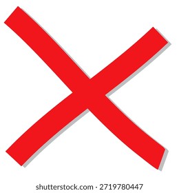 vetor de cruz vermelha. Botões para escolher, decisão, web. Símbolo de erro, assinalar, errado e parar, falhou.