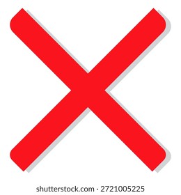 vetor de cruz vermelha. Botões para escolher, decisão, web. Símbolo de erro, assinalar, errado e parar, falhou.